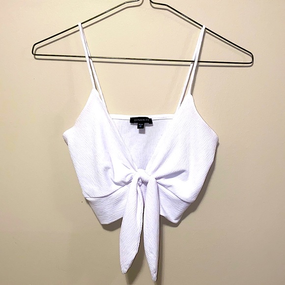 Dynamite- white crop top - Picture 1 of 3